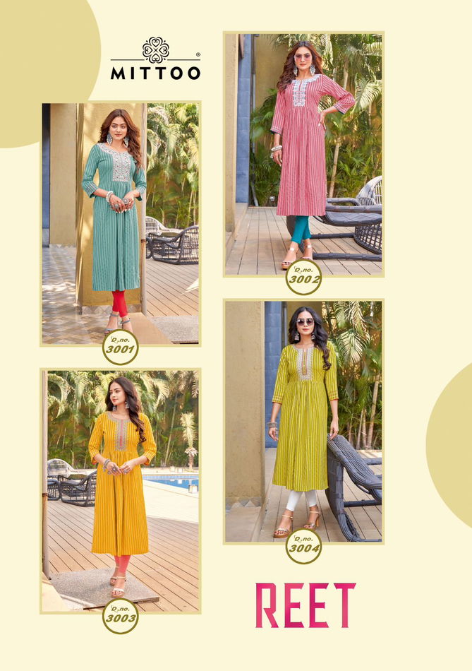 Reet By Mittoo 3001-3004 Designer Kurtis Catalog